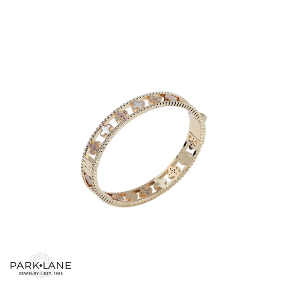 Park Lane Jewelry - Park Lane Gold Chateau Bracelet | Hinged Bangle |